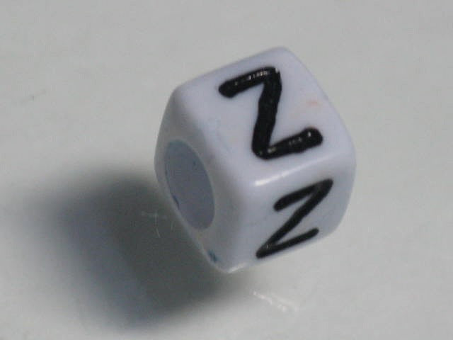TOKO-BEADS P002-6-Z Alphabet (Z) 6mm P002-6-Z アルファベット（Z） 6mm Asian bead & African bead  Handmade,Lampeork,bead,asia,india,ethnic,parts,accessory,beads とんぼ玉,ビーズ,トンボ玉,アジア,インド,エスニック,手作り,パーツ,アクセサリー