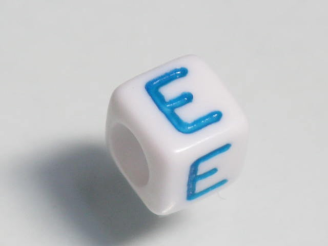 TOKO-BEADS P003-1-E Alphabet (E) 6mm P003-1-E アルファベット（E） 6mm Asian bead & African bead  Handmade,Lampeork,bead,asia,india,ethnic,parts,accessory,beads とんぼ玉,ビーズ,トンボ玉,アジア,インド,エスニック,手作り,パーツ,アクセサリー