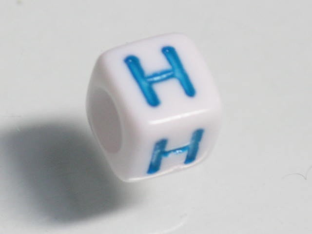 TOKO-BEADS P003-1-H Alphabet (H) 6mm P003-1-H アルファベット（H） 6mm Asian bead & African bead  Handmade,Lampeork,bead,asia,india,ethnic,parts,accessory,beads とんぼ玉,ビーズ,トンボ玉,アジア,インド,エスニック,手作り,パーツ,アクセサリー