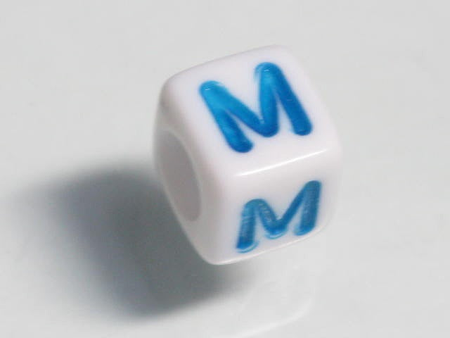 TOKO-BEADS P003-1-M Alphabet (M) 6mm P003-1-M アルファベット（M） 6mm Asian bead & African bead  Handmade,Lampeork,bead,asia,india,ethnic,parts,accessory,beads とんぼ玉,ビーズ,トンボ玉,アジア,インド,エスニック,手作り,パーツ,アクセサリー