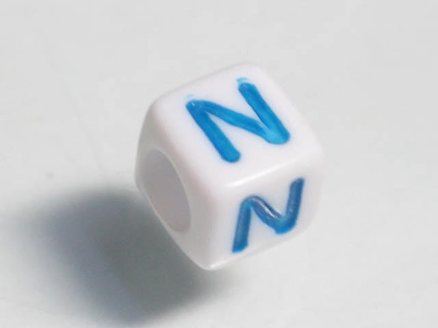 TOKO-BEADS P003-1-N Alphabet (N) 6mm P003-1-N アルファベット（N） 6mm Asian bead & African bead  Handmade,Lampeork,bead,asia,india,ethnic,parts,accessory,beads とんぼ玉,ビーズ,トンボ玉,アジア,インド,エスニック,手作り,パーツ,アクセサリー