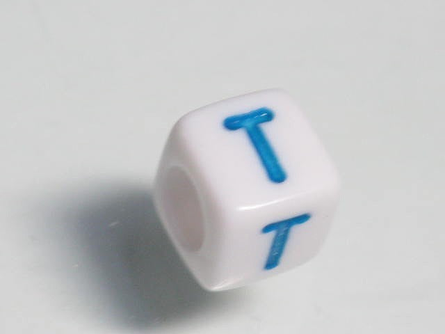 TOKO-BEADS P003-1-T Alphabet (T) 6mm P003-1-T アルファベット（T） 6mm Asian bead & African bead  Handmade,Lampeork,bead,asia,india,ethnic,parts,accessory,beads とんぼ玉,ビーズ,トンボ玉,アジア,インド,エスニック,手作り,パーツ,アクセサリー