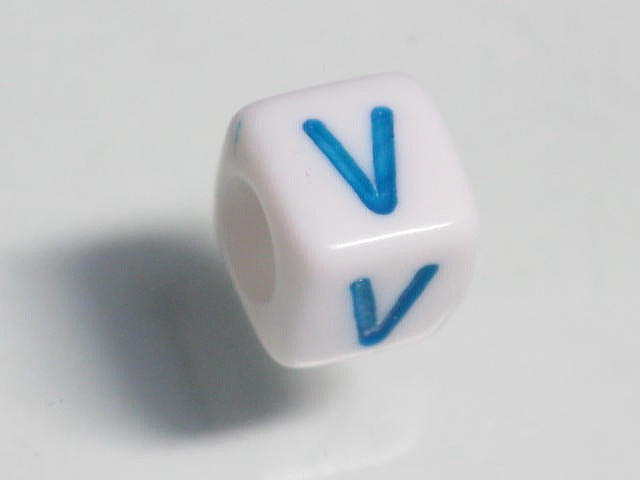 TOKO-BEADS P003-1-V Alphabet (V) 6mm P003-1-V アルファベット（V） 6mm Asian bead & African bead  Handmade,Lampeork,bead,asia,india,ethnic,parts,accessory,beads とんぼ玉,ビーズ,トンボ玉,アジア,インド,エスニック,手作り,パーツ,アクセサリー