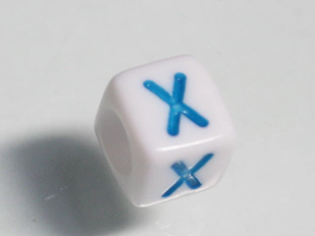 TOKO-BEADS P003-1-X Alphabet (X) 6mm P003-1-X アルファベット（X） 6mm Asian bead & African bead  Handmade,Lampeork,bead,asia,india,ethnic,parts,accessory,beads とんぼ玉,ビーズ,トンボ玉,アジア,インド,エスニック,手作り,パーツ,アクセサリー