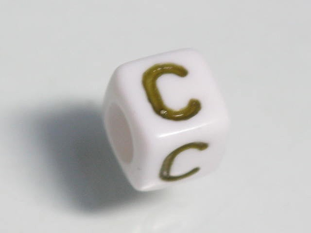 TOKO-BEADS P003-2-C Alphabet (C) 6mm P003-2-C アルファベット（C） 6mm Asian bead & African bead  Handmade,Lampeork,bead,asia,india,ethnic,parts,accessory,beads とんぼ玉,ビーズ,トンボ玉,アジア,インド,エスニック,手作り,パーツ,アクセサリー