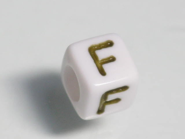 TOKO-BEADS P003-2-F Alphabet (F) 6mm P003-2-F アルファベット（F） 6mm Asian bead & African bead  Handmade,Lampeork,bead,asia,india,ethnic,parts,accessory,beads とんぼ玉,ビーズ,トンボ玉,アジア,インド,エスニック,手作り,パーツ,アクセサリー