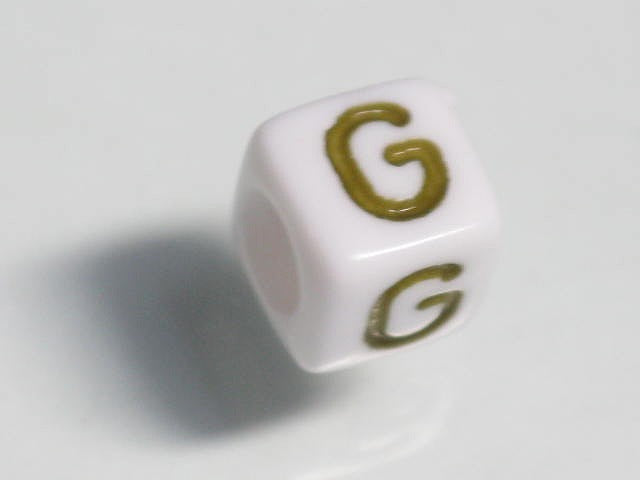 TOKO-BEADS P003-2-G Alphabet (G) 6mm P003-2-G アルファベット（G） 6mm Asian bead & African bead  Handmade,Lampeork,bead,asia,india,ethnic,parts,accessory,beads とんぼ玉,ビーズ,トンボ玉,アジア,インド,エスニック,手作り,パーツ,アクセサリー