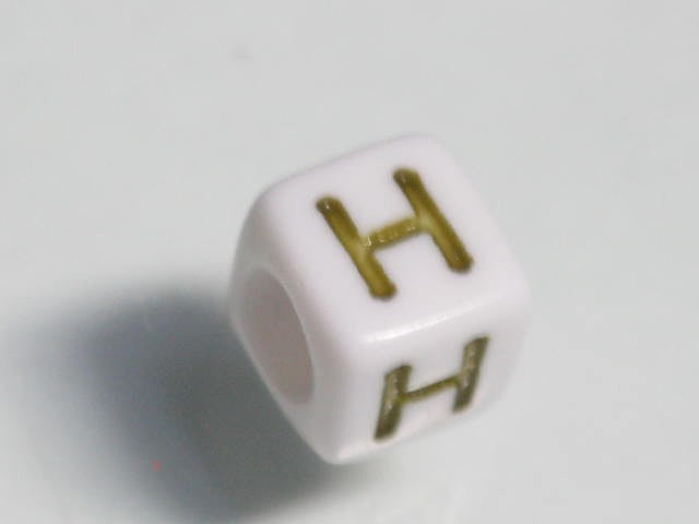 TOKO-BEADS P003-2-H Alphabet (H) 6mm P003-2-H アルファベット（H） 6mm Asian bead & African bead  Handmade,Lampeork,bead,asia,india,ethnic,parts,accessory,beads とんぼ玉,ビーズ,トンボ玉,アジア,インド,エスニック,手作り,パーツ,アクセサリー