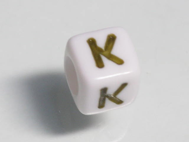 TOKO-BEADS P003-2-K Alphabet (K) 6mm P003-2-K アルファベット（K） 6mm Asian bead & African bead  Handmade,Lampeork,bead,asia,india,ethnic,parts,accessory,beads とんぼ玉,ビーズ,トンボ玉,アジア,インド,エスニック,手作り,パーツ,アクセサリー