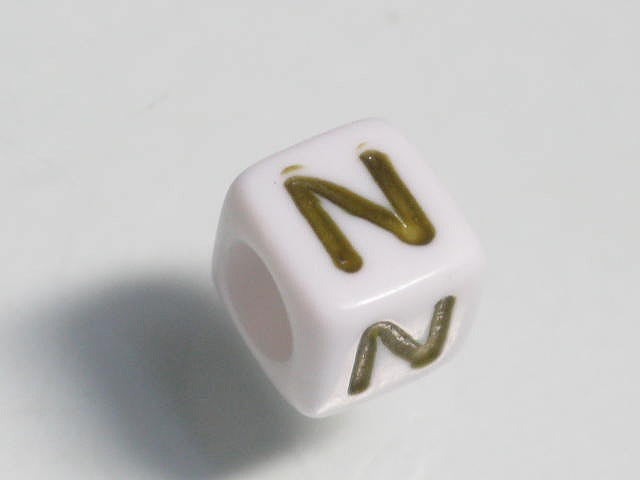 TOKO-BEADS P003-2-N Alphabet (N) 6mm P003-2-N アルファベット（N） 6mm Asian bead & African bead  Handmade,Lampeork,bead,asia,india,ethnic,parts,accessory,beads とんぼ玉,ビーズ,トンボ玉,アジア,インド,エスニック,手作り,パーツ,アクセサリー