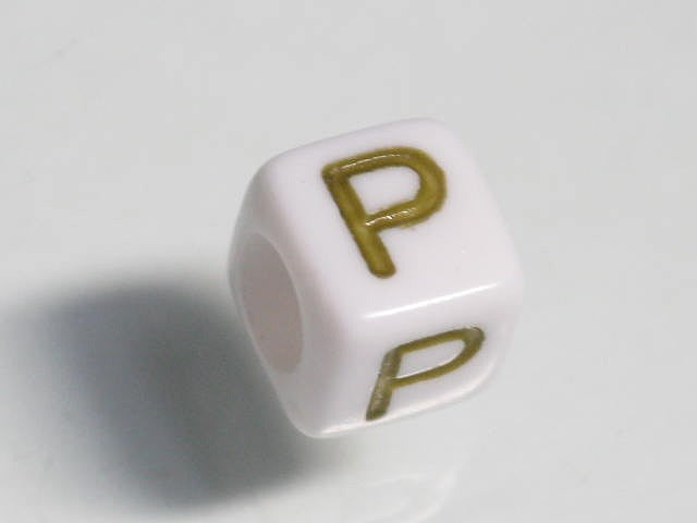 TOKO-BEADS P003-2-P Alphabet (P) 6mm P003-2-P アルファベット（P） 6mm Asian bead & African bead  Handmade,Lampeork,bead,asia,india,ethnic,parts,accessory,beads とんぼ玉,ビーズ,トンボ玉,アジア,インド,エスニック,手作り,パーツ,アクセサリー