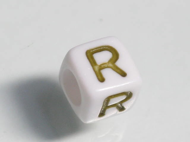 TOKO-BEADS P003-2-R Alphabet (R) 6mm P003-2-R アルファベット（R） 6mm Asian bead & African bead  Handmade,Lampeork,bead,asia,india,ethnic,parts,accessory,beads とんぼ玉,ビーズ,トンボ玉,アジア,インド,エスニック,手作り,パーツ,アクセサリー