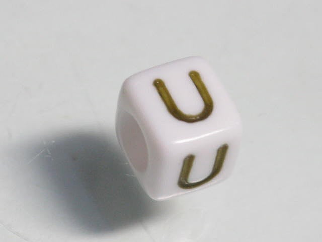 TOKO-BEADS P003-2-U Alphabet (U) 6mm P003-2-U アルファベット（U） 6mm Asian bead & African bead  Handmade,Lampeork,bead,asia,india,ethnic,parts,accessory,beads とんぼ玉,ビーズ,トンボ玉,アジア,インド,エスニック,手作り,パーツ,アクセサリー