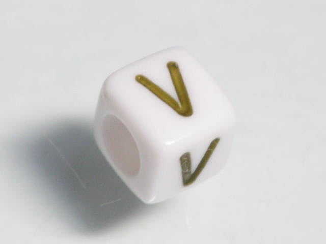 TOKO-BEADS P003-2-V Alphabet (V) 6mm P003-2-V アルファベット（V） 6mm Asian bead & African bead  Handmade,Lampeork,bead,asia,india,ethnic,parts,accessory,beads とんぼ玉,ビーズ,トンボ玉,アジア,インド,エスニック,手作り,パーツ,アクセサリー