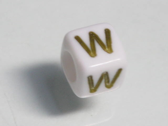 TOKO-BEADS P003-2-W Alphabet (W) 6mm P003-2-W アルファベット（W） 6mm Asian bead & African bead  Handmade,Lampeork,bead,asia,india,ethnic,parts,accessory,beads とんぼ玉,ビーズ,トンボ玉,アジア,インド,エスニック,手作り,パーツ,アクセサリー