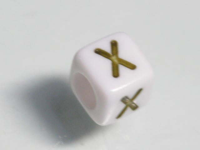 TOKO-BEADS P003-2-X Alphabet (X) 6mm P003-2-X アルファベット（X） 6mm Asian bead & African bead  Handmade,Lampeork,bead,asia,india,ethnic,parts,accessory,beads とんぼ玉,ビーズ,トンボ玉,アジア,インド,エスニック,手作り,パーツ,アクセサリー