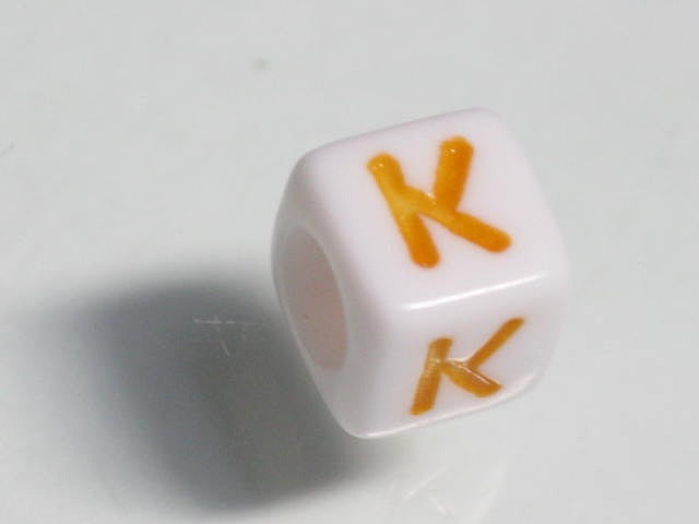 TOKO-BEADS P003-3-K Alphabet (K) 6mm P003-3-K アルファベット（K） 6mm Asian bead & African bead  Handmade,Lampeork,bead,asia,india,ethnic,parts,accessory,beads とんぼ玉,ビーズ,トンボ玉,アジア,インド,エスニック,手作り,パーツ,アクセサリー