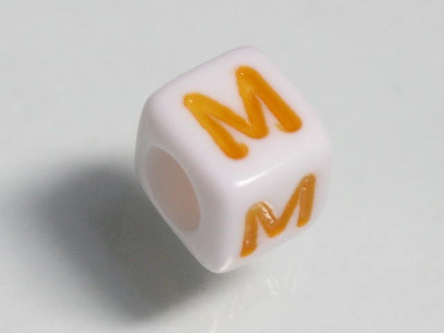 TOKO-BEADS P003-3-M Alphabet (M) 6mm P003-3-M アルファベット（M） 6mm Asian bead & African bead  Handmade,Lampeork,bead,asia,india,ethnic,parts,accessory,beads とんぼ玉,ビーズ,トンボ玉,アジア,インド,エスニック,手作り,パーツ,アクセサリー