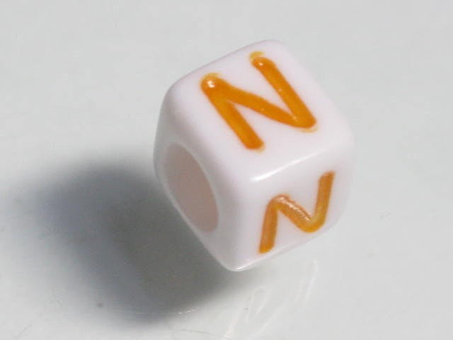 TOKO-BEADS P003-3-N Alphabet (N) 6mm P003-3-N アルファベット（N） 6mm Asian bead & African bead  Handmade,Lampeork,bead,asia,india,ethnic,parts,accessory,beads とんぼ玉,ビーズ,トンボ玉,アジア,インド,エスニック,手作り,パーツ,アクセサリー