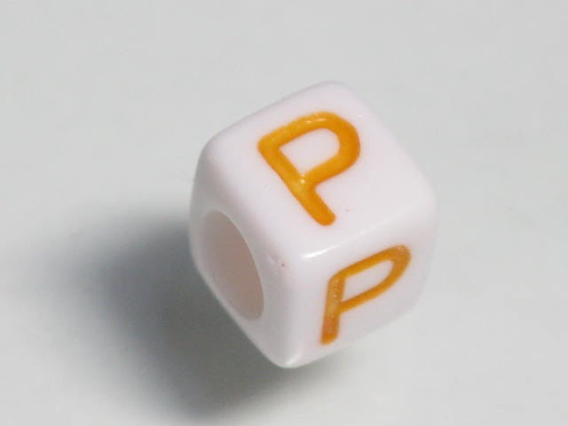 TOKO-BEADS P003-3-P Alphabet (P) 6mm P003-3-P アルファベット（P） 6mm Asian bead & African bead  Handmade,Lampeork,bead,asia,india,ethnic,parts,accessory,beads とんぼ玉,ビーズ,トンボ玉,アジア,インド,エスニック,手作り,パーツ,アクセサリー
