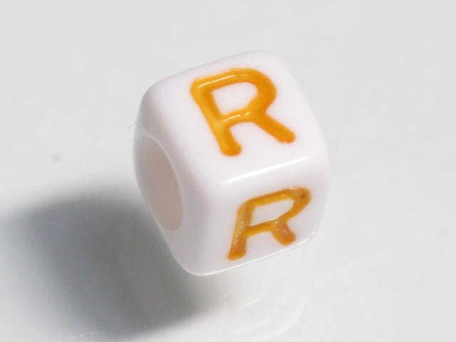TOKO-BEADS P003-3-R Alphabet (R) 6mm P003-3-R アルファベット（R） 6mm Asian bead & African bead  Handmade,Lampeork,bead,asia,india,ethnic,parts,accessory,beads とんぼ玉,ビーズ,トンボ玉,アジア,インド,エスニック,手作り,パーツ,アクセサリー