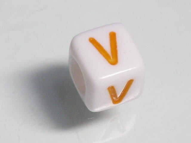 TOKO-BEADS P003-3-V Alphabet (V) 6mm P003-3-V アルファベット（V） 6mm Asian bead & African bead  Handmade,Lampeork,bead,asia,india,ethnic,parts,accessory,beads とんぼ玉,ビーズ,トンボ玉,アジア,インド,エスニック,手作り,パーツ,アクセサリー