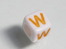 TOKO-BEADS P003-3-W Alphabet (W) 6mm P003-3-W アルファベット（W） 6mm Asian bead & African bead  Handmade,Lampeork,bead,asia,india,ethnic,parts,accessory,beads とんぼ玉,ビーズ,トンボ玉,アジア,インド,エスニック,手作り,パーツ,アクセサリー