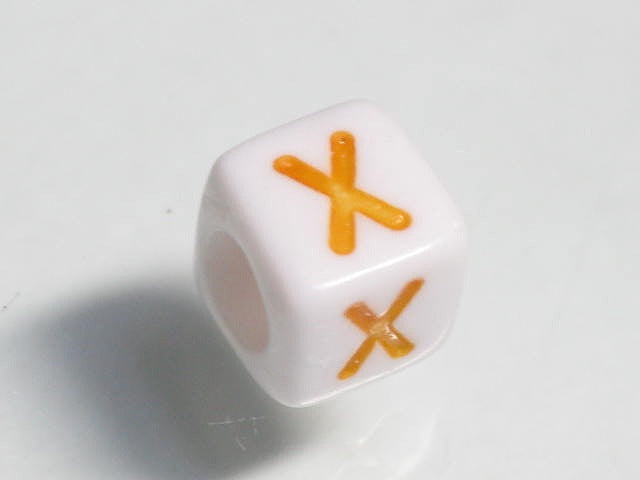 TOKO-BEADS P003-3-X Alphabet (X) 6mm P003-3-X アルファベット（X） 6mm Asian bead & African bead  Handmade,Lampeork,bead,asia,india,ethnic,parts,accessory,beads とんぼ玉,ビーズ,トンボ玉,アジア,インド,エスニック,手作り,パーツ,アクセサリー