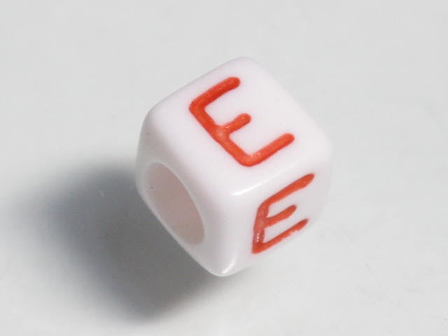 TOKO-BEADS P003-4-E Alphabet (E) 6mm P003-4-E アルファベット（E） 6mm Asian bead & African bead  Handmade,Lampeork,bead,asia,india,ethnic,parts,accessory,beads とんぼ玉,ビーズ,トンボ玉,アジア,インド,エスニック,手作り,パーツ,アクセサリー