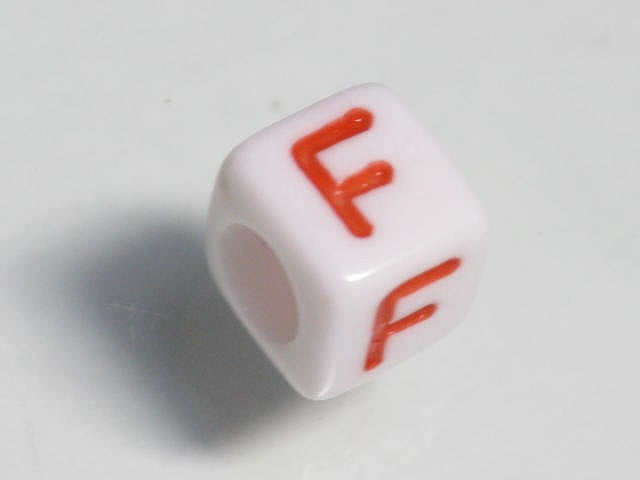 TOKO-BEADS P003-4-F Alphabet (F) 6mm P003-4-F アルファベット（F） 6mm Asian bead & African bead  Handmade,Lampeork,bead,asia,india,ethnic,parts,accessory,beads とんぼ玉,ビーズ,トンボ玉,アジア,インド,エスニック,手作り,パーツ,アクセサリー