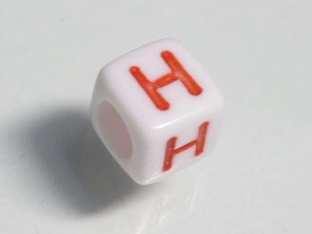 TOKO-BEADS P003-4-H Alphabet (H) 6mm P003-4-H アルファベット（H） 6mm Asian bead & African bead  Handmade,Lampeork,bead,asia,india,ethnic,parts,accessory,beads とんぼ玉,ビーズ,トンボ玉,アジア,インド,エスニック,手作り,パーツ,アクセサリー