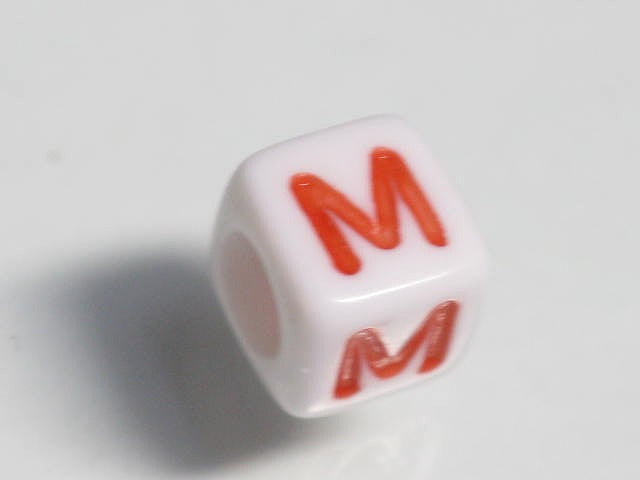 TOKO-BEADS P003-4-M Alphabet (M) 6mm P003-4-M アルファベット（M） 6mm Asian bead & African bead  Handmade,Lampeork,bead,asia,india,ethnic,parts,accessory,beads とんぼ玉,ビーズ,トンボ玉,アジア,インド,エスニック,手作り,パーツ,アクセサリー
