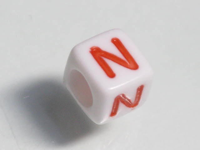 TOKO-BEADS P003-4-N Alphabet (N) 6mm P003-4-N アルファベット（N） 6mm Asian bead & African bead  Handmade,Lampeork,bead,asia,india,ethnic,parts,accessory,beads とんぼ玉,ビーズ,トンボ玉,アジア,インド,エスニック,手作り,パーツ,アクセサリー