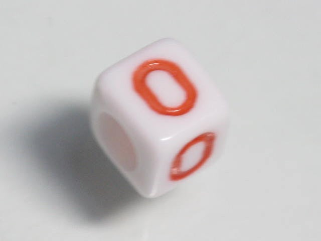 TOKO-BEADS P003-4-O Alphabet (O) 6mm P003-4-O アルファベット（O） 6mm Asian bead & African bead  Handmade,Lampeork,bead,asia,india,ethnic,parts,accessory,beads とんぼ玉,ビーズ,トンボ玉,アジア,インド,エスニック,手作り,パーツ,アクセサリー