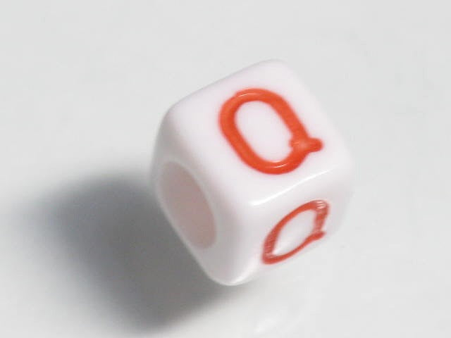 TOKO-BEADS P003-4-Q Alphabet (Q) 6mm P003-4-Q アルファベット（Q） 6mm Asian bead & African bead  Handmade,Lampeork,bead,asia,india,ethnic,parts,accessory,beads とんぼ玉,ビーズ,トンボ玉,アジア,インド,エスニック,手作り,パーツ,アクセサリー