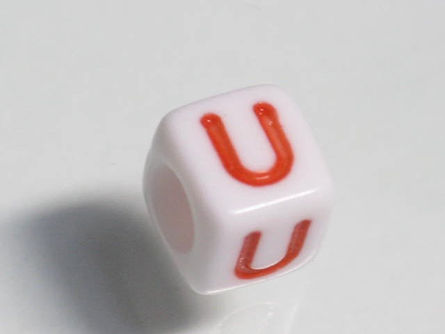 TOKO-BEADS P003-4-U Alphabet (U) 6mm P003-4-U アルファベット（U） 6mm Asian bead & African bead  Handmade,Lampeork,bead,asia,india,ethnic,parts,accessory,beads とんぼ玉,ビーズ,トンボ玉,アジア,インド,エスニック,手作り,パーツ,アクセサリー