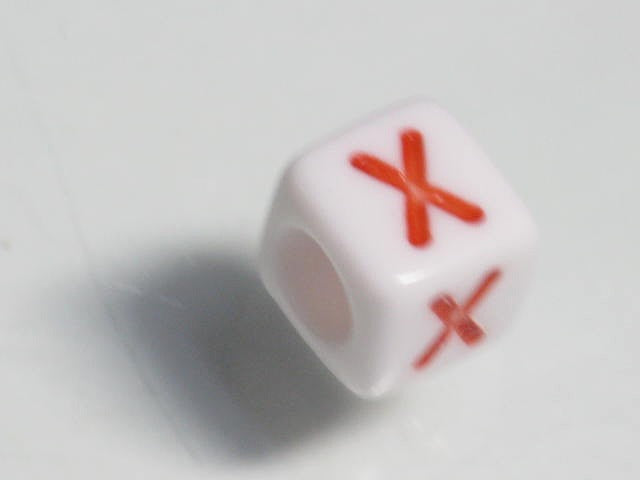 TOKO-BEADS P003-4-X Alphabet (X) 6mm P003-4-X アルファベット（X） 6mm Asian bead & African bead  Handmade,Lampeork,bead,asia,india,ethnic,parts,accessory,beads とんぼ玉,ビーズ,トンボ玉,アジア,インド,エスニック,手作り,パーツ,アクセサリー