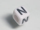 TOKO-BEADS P003-5-N Alphabet (N) 6mm P003-5-N アルファベット（N） 6mm Asian bead & African bead  Handmade,Lampeork,bead,asia,india,ethnic,parts,accessory,beads とんぼ玉,ビーズ,トンボ玉,アジア,インド,エスニック,手作り,パーツ,アクセサリー