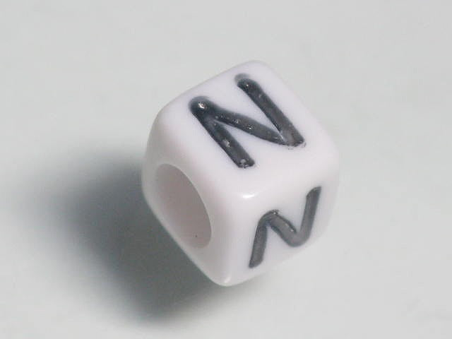 TOKO-BEADS P003-5-N Alphabet (N) 6mm P003-5-N アルファベット（N） 6mm Asian bead & African bead  Handmade,Lampeork,bead,asia,india,ethnic,parts,accessory,beads とんぼ玉,ビーズ,トンボ玉,アジア,インド,エスニック,手作り,パーツ,アクセサリー