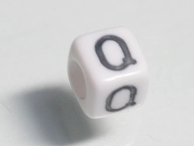 TOKO-BEADS P003-5-Q Alphabet (Q) 6mm P003-5-Q アルファベット（Q） 6mm Asian bead & African bead  Handmade,Lampeork,bead,asia,india,ethnic,parts,accessory,beads とんぼ玉,ビーズ,トンボ玉,アジア,インド,エスニック,手作り,パーツ,アクセサリー