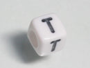 TOKO-BEADS P003-5-T Alphabet (T) 6mm P003-5-T アルファベット（T） 6mm Asian bead & African bead  Handmade,Lampeork,bead,asia,india,ethnic,parts,accessory,beads とんぼ玉,ビーズ,トンボ玉,アジア,インド,エスニック,手作り,パーツ,アクセサリー