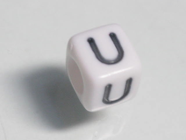 TOKO-BEADS P003-5-U Alphabet (U) 6mm P003-5-U アルファベット（U） 6mm Asian bead & African bead  Handmade,Lampeork,bead,asia,india,ethnic,parts,accessory,beads とんぼ玉,ビーズ,トンボ玉,アジア,インド,エスニック,手作り,パーツ,アクセサリー