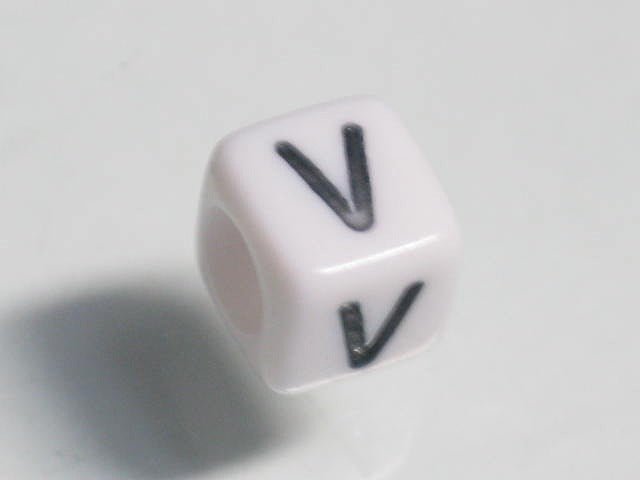 TOKO-BEADS P003-5-V Alphabet (V) 6mm P003-5-V アルファベット（V） 6mm Asian bead & African bead  Handmade,Lampeork,bead,asia,india,ethnic,parts,accessory,beads とんぼ玉,ビーズ,トンボ玉,アジア,インド,エスニック,手作り,パーツ,アクセサリー