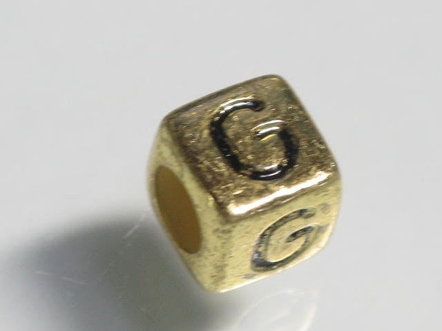 TOKO-BEADS P004-1-G Alphabet (G) 6mm P004-1-G アルファベット（G） 6mm Asian bead & African bead  Handmade,Lampeork,bead,asia,india,ethnic,parts,accessory,beads とんぼ玉,ビーズ,トンボ玉,アジア,インド,エスニック,手作り,パーツ,アクセサリー
