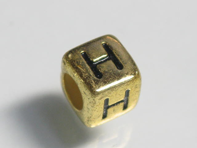 TOKO-BEADS P004-1-H Alphabet (H) 6mm P004-1-H アルファベット（H） 6mm Asian bead & African bead  Handmade,Lampeork,bead,asia,india,ethnic,parts,accessory,beads とんぼ玉,ビーズ,トンボ玉,アジア,インド,エスニック,手作り,パーツ,アクセサリー