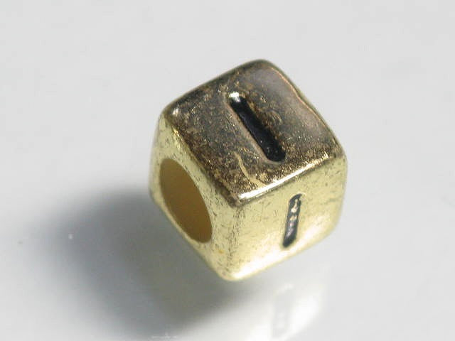 TOKO-BEADS P004-1-I Alphabet (I) 6mm P004-1-I アルファベット（I） 6mm Asian bead & African bead  Handmade,Lampeork,bead,asia,india,ethnic,parts,accessory,beads とんぼ玉,ビーズ,トンボ玉,アジア,インド,エスニック,手作り,パーツ,アクセサリー