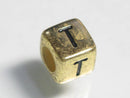 TOKO-BEADS P004-1-T Alphabet (T) 6mm P004-1-T アルファベット（T） 6mm Asian bead & African bead  Handmade,Lampeork,bead,asia,india,ethnic,parts,accessory,beads とんぼ玉,ビーズ,トンボ玉,アジア,インド,エスニック,手作り,パーツ,アクセサリー