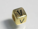 TOKO-BEADS P004-1-V Alphabet (V) 6mm P004-1-V アルファベット（V） 6mm Asian bead & African bead  Handmade,Lampeork,bead,asia,india,ethnic,parts,accessory,beads とんぼ玉,ビーズ,トンボ玉,アジア,インド,エスニック,手作り,パーツ,アクセサリー