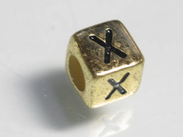 TOKO-BEADS P004-1-X Alphabet (X) 6mm P004-1-X アルファベット（X） 6mm Asian bead & African bead  Handmade,Lampeork,bead,asia,india,ethnic,parts,accessory,beads とんぼ玉,ビーズ,トンボ玉,アジア,インド,エスニック,手作り,パーツ,アクセサリー