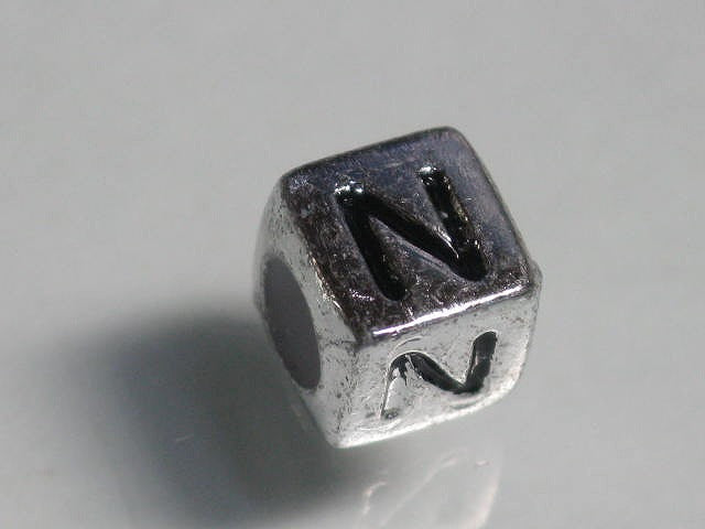 TOKO-BEADS P004-2-N Alphabet (N) 6mm P004-2-N アルファベット（N） 6mm Asian bead & African bead  Handmade,Lampeork,bead,asia,india,ethnic,parts,accessory,beads とんぼ玉,ビーズ,トンボ玉,アジア,インド,エスニック,手作り,パーツ,アクセサリー
